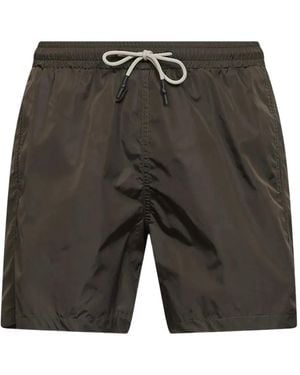 D4.0 Drawstring-Waist Swim Shorts - Grey