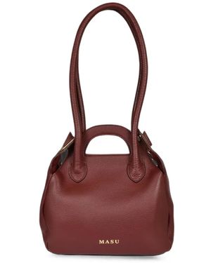 MASU Leather Shoulder Bag - Purple