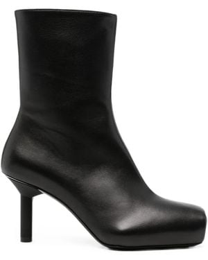 ALAINPAUL Square-Toe Ankle Boots - Black
