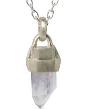 Parts Of 4 Talisman Amethyst Pendant Necklace - Metallic