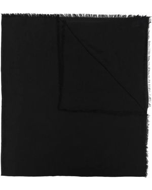 Moschino Pashmina de punto con bordes sin rematar - Negro
