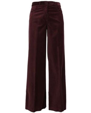 Aspesi Corduroy Wide-Leg Pants - Purple