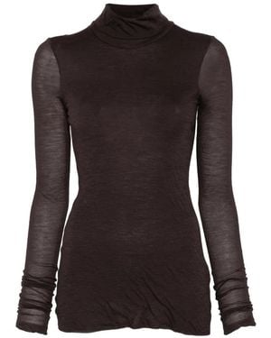 Liviana Conti Ginevra Roll-Neck Long-Sleeve T-Shirt - Black