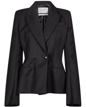 MATIERES FECALES Split-Cuff Tailored Jacket - Black