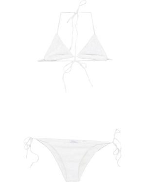 Oséree Sequin-Embellished Bikini - White