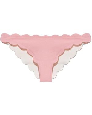 Marysia Swim Scalloped-Edge Bikini Bottoms - Pink