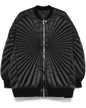 Moncler Giubbotto Lucido Imbottito- Uomo - Nero