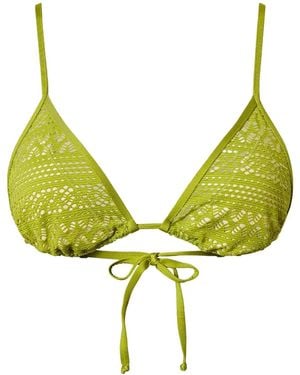 Twinset Open-Knit Bikini Top - Green