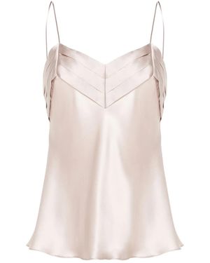 Carine Gilson Pleated Silk Camisole - Pink