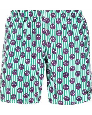 YES I AM Peace And Love Swim Shorts - Blue