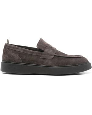 Officine Creative Frame 001 Penny-Loafer aus Wildleder - Grau