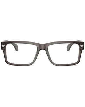 Versace Eckige Brille Mit Medusa-Schild - Grau