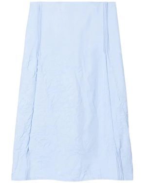 Tory Burch Crinkled Viscose Skirt - Blue