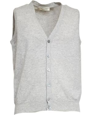 FILIPPO DE LAURENTIIS Buttoned Sleeveless Waistcoat - Grey
