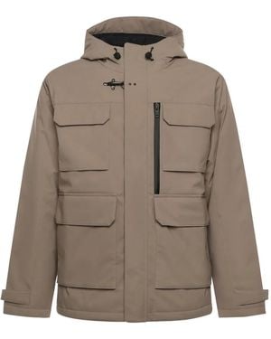 Fay Patch-Pocket Hooded Jacket - Brown