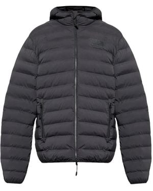 EA7 Logo-Patch Padded Jacket - Grey