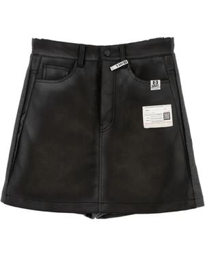 Maison Mihara Yasuhiro Coated Skort - Black