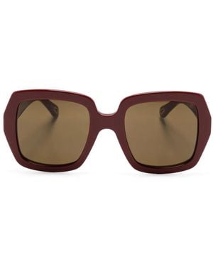 Chloé Square-Frame Sunglasses - Brown