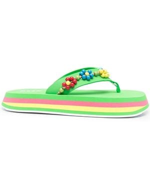 MSGM Flip-Flops Mit Perlen - Grün