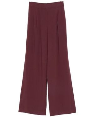 Dixie Pleated Wide-Leg Pants - Purple