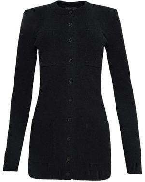 Wardrobe NYC Geknöpfter Cardigan mit gepolsterten Schultern - Schwarz