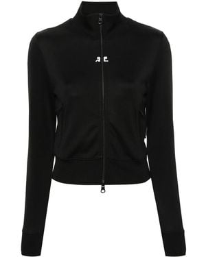 Courreges ジップアップ スウェットシャツ - ブラック