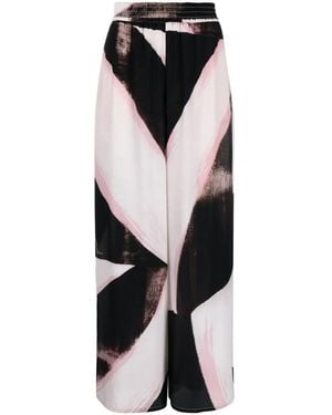 McQueen Abstract-pattern Trousers - Black