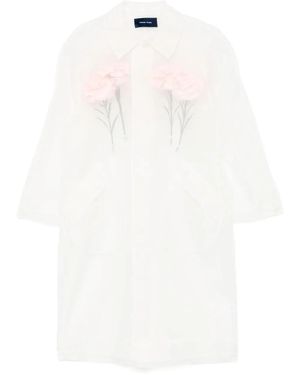 Simone Rocha Stuffed Carnation Coat - White