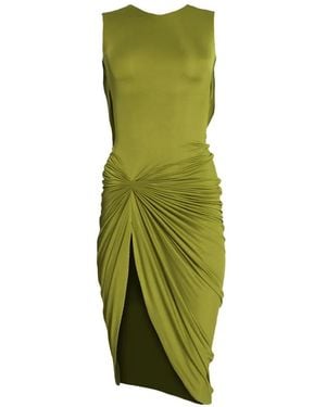 Axel 113 Adelina Draped Midi Dress - Green