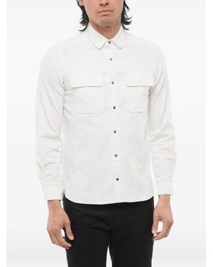 Neil Barrett Embroidered Patch-Detail Shirt - White