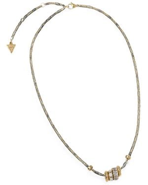 Guess Paperclip-Link Necklace - Metallic