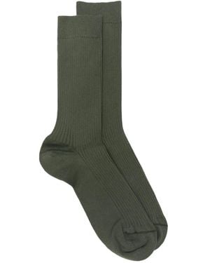 Sunspel Calcetines de canalé - Verde