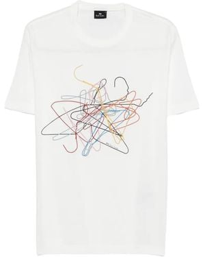 Paul Smith Short-Sleeve Hanger-Print T-Shirt - White