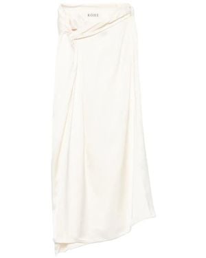 Rohe Twist-Detail Wrap Asymmetric Skirt - White