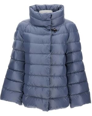 Fay Funnel-neck quilted coat - Blau