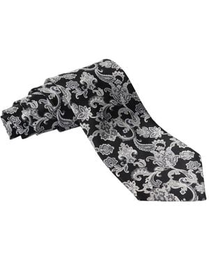 Stefano Ricci Corbata con motivo de cachemira - Negro