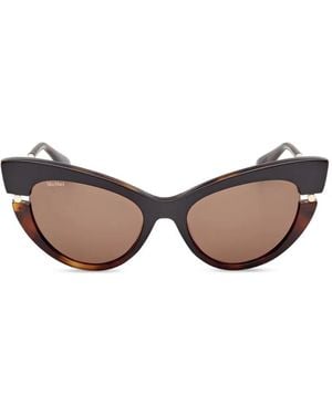 Max Mara Eyewear Lunettes De Soleil À Monture Papillon - Brown