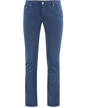 Moorer Five-Pocket Trousers - Blue