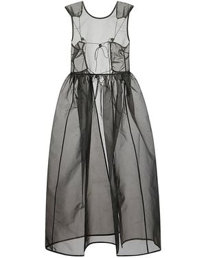 Cecilie Bahnsen Camilla Liquid Myrtia Midi Dress - Grey