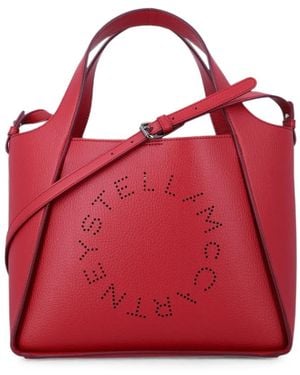 Stella McCartney Perforated-Logo Tote Bag - Red