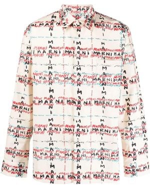 Marni Logo-Print Shirt - Natural