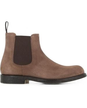 Green George Suede Chelsea Boots - Brown