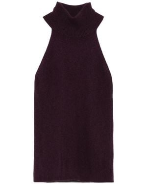 Lisa Yang Top con cuello alto - Morado