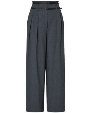 Liu Jo Flannel Flare Pants - Blue