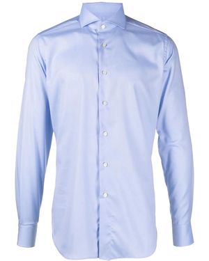 Dell'Oglio Long-Sleeve Cotton Shirt - Blue