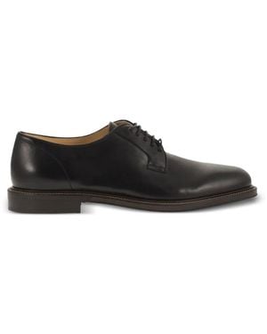 Brunello Cucinelli Leather Derby Shoes - Black