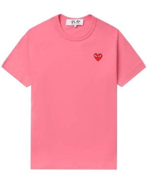COMME DES GARÇONS PLAY ロゴ Tシャツ - ピンク