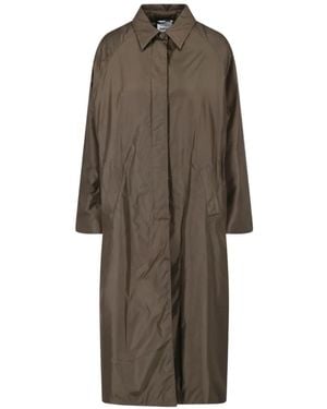 Aspesi Trench Con Cintura E Maniche Raglan - Marrone