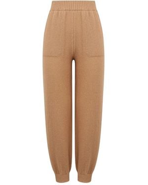 MSGM Ribbed Wool Track Trousers - Natural