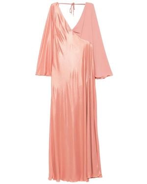 LE_RJTANGE® V-Neck Maxi Dress - Pink